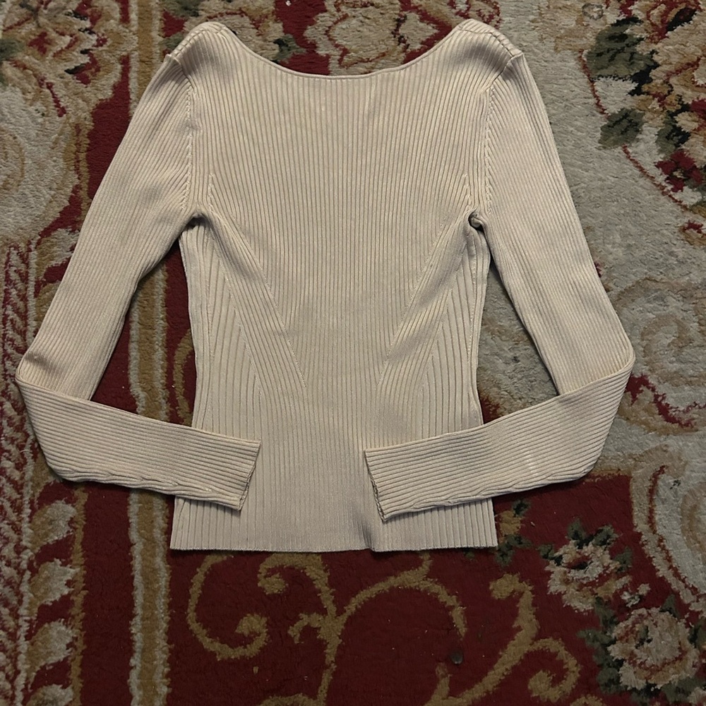 Banana Republic Off-the-Shoulder Beige Sweater